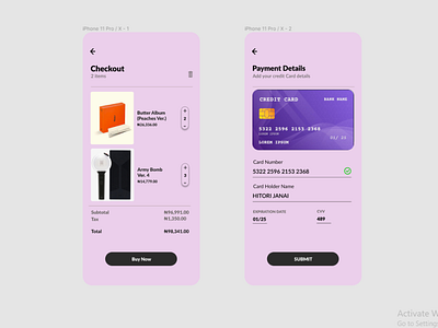 Credit Card Checkout app army bts butter dailyui dailyuichallenge design figma graphic design ui