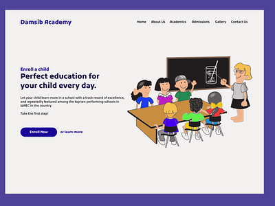 Landing Page academy app branding bus children dailyui dailyuichallenge design figma graphic design illustration kids learn logo school ui