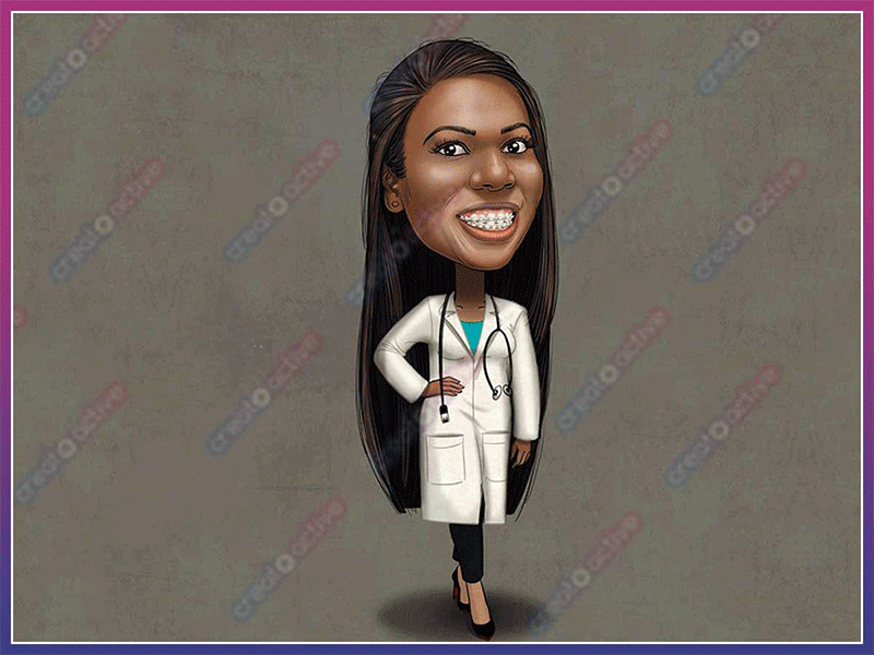 Doctors caricature designing doctor doctor with glasses doctors caricature lab coat