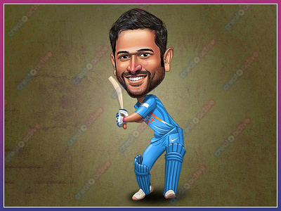 Mahendra Singh Dhoni Caricature