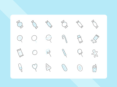 Variation of Sweet Candy Icon Set