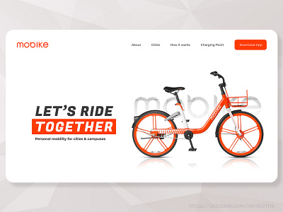 Mobike Home Page branding cycle design ebike eco electricbike electriccycle graphic design homepage illustration landingpage logo trend trendy ui ux vector web webdesign xd
