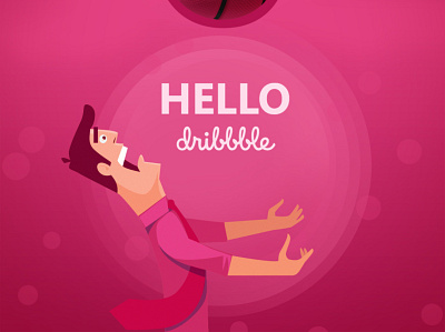 Hello dribbble animation branding design illustration logo typography ui ux vector web