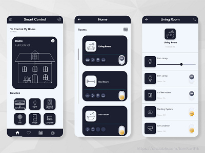 Smart Home Control by I'mKarthik on Dribbble