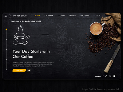 Coffee Shop 2020 2020 trend app branding coffee coffee bean coffee shop coffeeshop design illustration logo trending ui ux web website xd xd design xd ui kit xddailychallenge