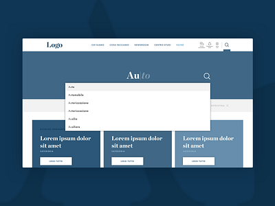 Insurance corporate website - search tool