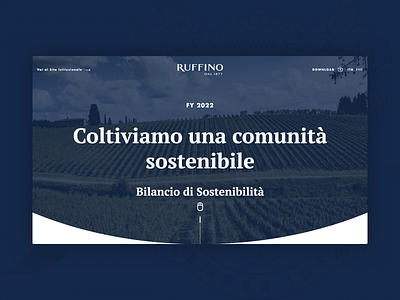 Ruffino - Bilancio di Sostenibilità 2022 annual report company lets play sustainability report ui ui design visual design web design website