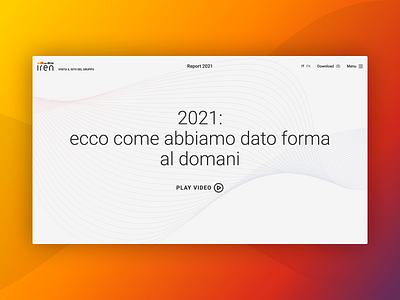 Iren - Reports 2021 annual report company financial report lets play product design sustainability report ui ui design visual design web design website
