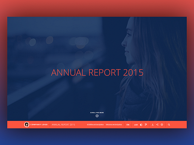 Company Annual Report annual report blue company gradient red shadow ui