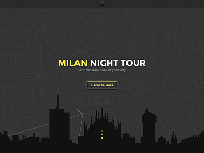 Daily UI 003 - Landing Page (above the fold) challenge daily ui day 3 landing page lets play milan night night life ui ui design