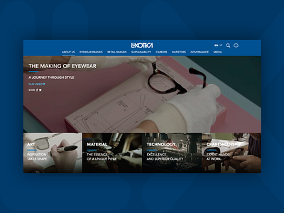 The making of Eyewear lets play product design special page ui ui design visual design web design