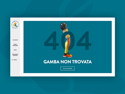 Proprio in Gamba - 404 error page 404 page design disability blog lets play logo product design travel blog ui ui design ux ui visual design web design website