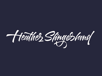 Heather Slingerland Brush Logo brush pen calligraphy hand lettering logo lettering