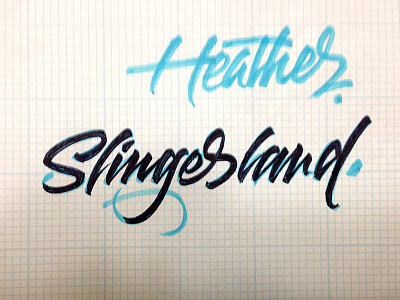 Heather Slingerland Sketch brush pen calligraphy hand lettering logo lettering process tombow