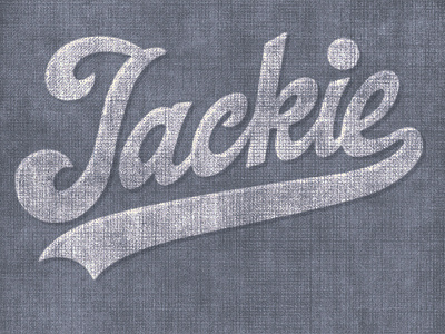 Jackie Robinson Script custom lettering hand lettering jackie robinson script