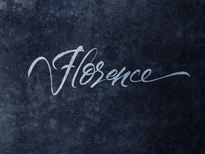 Florence Script brush hand lettering