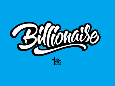 Billionaire brush pen calligraphy hand lettering lettering process sketches vector