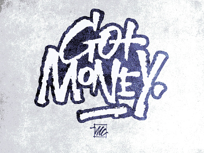 Got Money brush pen calligraphy hand lettering lettering pencil process