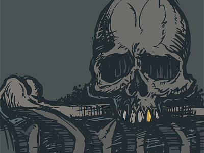 Ride Or Die bones hand lettering illustration process skull vector
