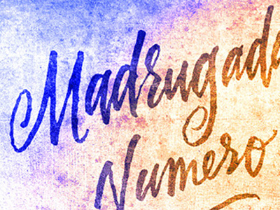 Madrugada brush pen calligraphy hand lettering logo lettering process