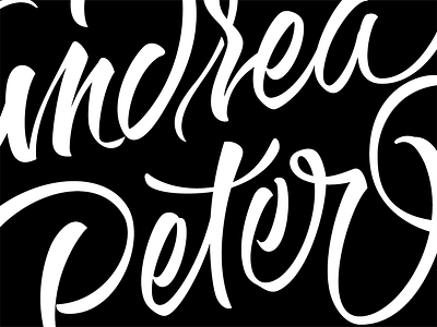 Andrea & Peter brush brush pen calligraphy hand lettering process vector