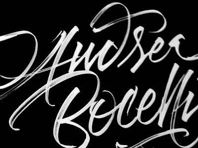 Andrea Bocelli Script andrea bocelli brush pen brush script hand lettering process