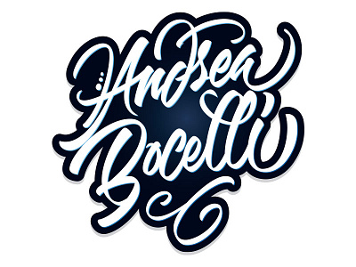 Andrea Bocelli Script andrea bocelli brush brush pen calligraphy hand lettering process vector