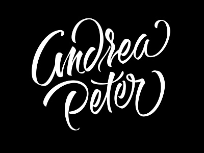 Andrea Peter brush pen calligraphy hand lettering logo lettering pencil process sketches