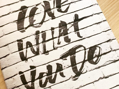 Love What You Do ae networks brush pen calligraphy hand lettering logo lettering process