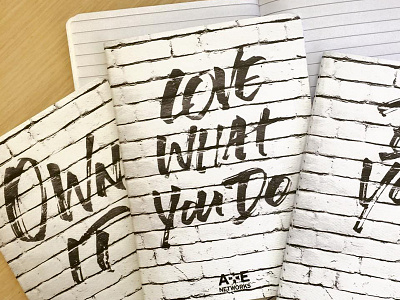 Love What You Do ae networks brush pen calligraphy hand lettering logo lettering process