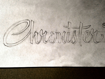 Chronister Design Logo brush pen calligraphy graphite hand lettering lettering logo