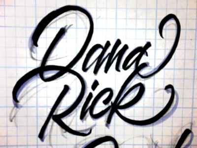Dana Rick Chronister Design brush pen calligraphy hand lettering lettering
