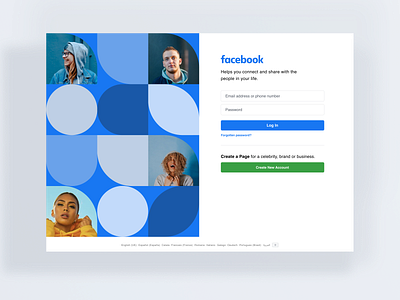 Facebook design concept 💭 design ui