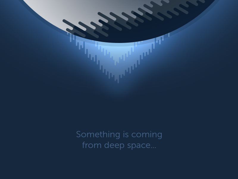 Something is coming... gradients flat cosmos spacenomads planet space
