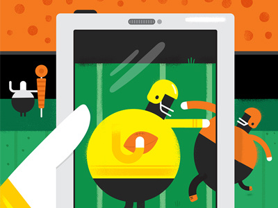 Adweek - Improving the in Stadium Experience football illustration technology