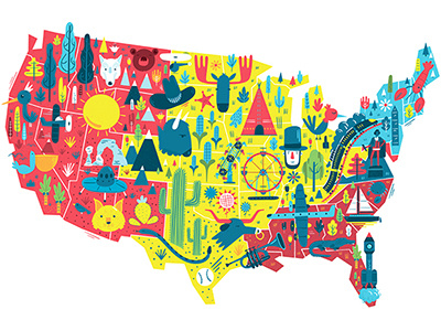 William & Mary – US Alumni Map america chart illustration map