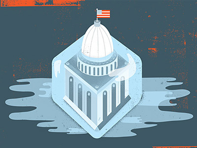 Investment Advisor editorial ice cube illustration legislation texture