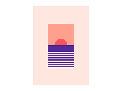 Holidays 19 design flat illustration pink sea summer sunshine vector