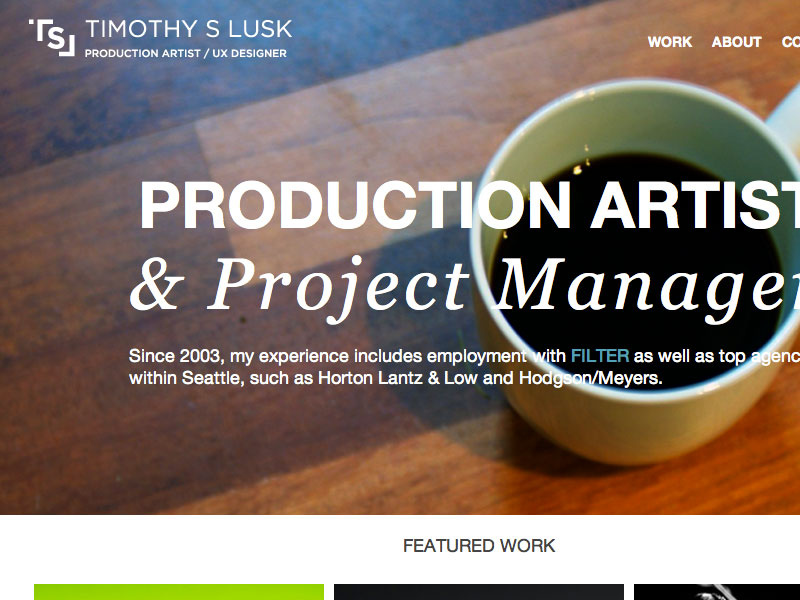 Personal Web Site portfolio web site personal