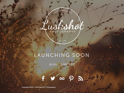 luskSHOT Landing Page landing page photography web site