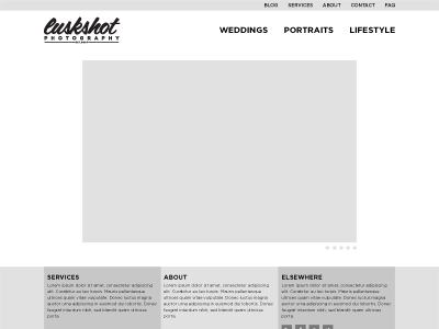 luskSHOT Photography (2013) wireframe web site