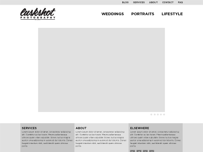 luskSHOT Photography (2013) web site wireframe