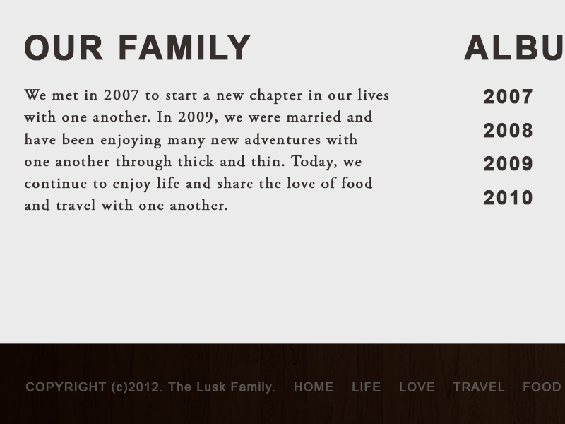 Luskfamily footer