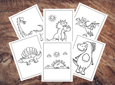 Coloring pages for kdp animals coloring coloring page design dino for adults graphic design illustration kdp kids line poster
