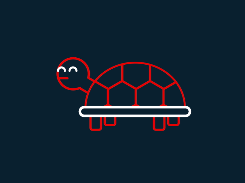 Don't touch 2d icon illustration tortoise vector