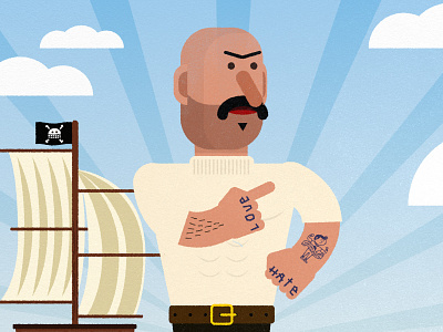 Captain Didier 2d animation boat captain character design pirate vector
