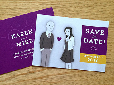 Printed Save The Dates illustration save the date wedding