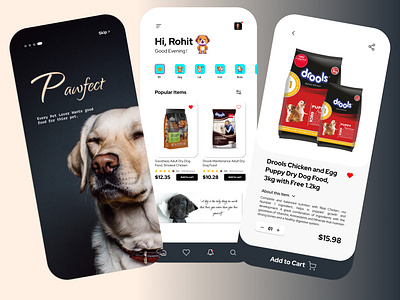 Pawfect Pet Shop UI/UX Kit By Rohit