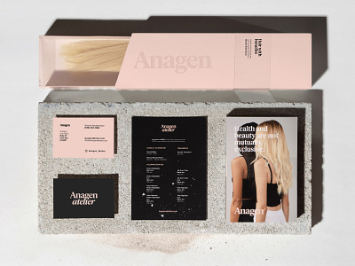 Anagen Atelier Brand Identity Collateral adobe illustrator adobe photoshop beauty branding design graphic design identity logo minimal modern package design photography print print design product design salon typography