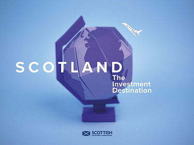 Scotland. The Investment Destination. craft globe investment paper plane scotland world